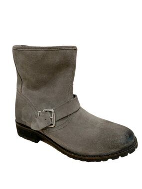 DIESEL Mary Suede Buckle Moto Boots